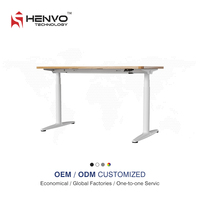 Bureau de direction électrique ergonomique contemporain de grande taille, réglable en hauteur, en acier, extensible, à double moteur, levage fluide pour le personnel