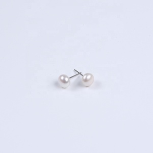 화이트 핑크 퍼플 라이스 담수 진주 골드 비드 목걸이 팔찌 버튼 진주 귀걸이 주얼리 세트 - Product Image 6