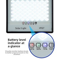 Projecteur Solaire 300W 644 LED Étanche IP67 Panneau Monocristallin Dämplein-obscurité à l'Aube Télécommande pour Jardin Rue Vente en Gros