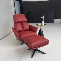 Fauteuil inclinable pivotant en cuir moderne, confortable et rotatif