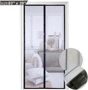 Summer Magnetised Mesh Bug Free Door Curtain Easy to Install Magnetic Gauze Mosquito-Proof Curtain 39"(w) x 83"(h)