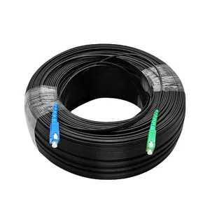 SHFO-SCAU 50m 100m 150m 200m 500m G652D SC APC-UPC FTTH cabo de fibra óptica de fibra de suspensão de fio de fibra óptica