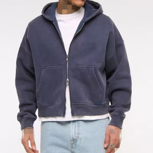 Felpa con cappuccio integrale da <span class=keywords><strong>uomo</strong></span> personalizzata con Logo di marca in cotone di 100% qualità stampa digitale top invernali - Product Image 1