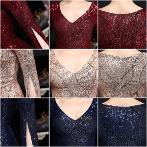 Lujo Lentejuelas Vestidos de baile Largo Elegante Vestido de fiesta Mujeres Reunión anual Anfitrión Vestidos de noche - Product Image 3