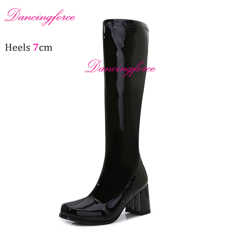 popo@ページ Women's Side Zip Matte/Shiny Thigh High Over the Knee 60s