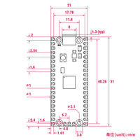 Placa de desarrollo Raspberry Pi Pico 2, microcontrolador RISC-V de doble núcleo