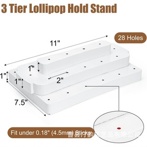 Cross-border three-tier wooden lollipop stand, cake display stand, dessert table, storage rack, cross-border party <b>decoration</b> - Product Image 4