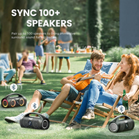 Altavoz Portátil Inalámbrico Bluetooth para Exteriores, Resistente al Agua, Super F9 Bass, con Luz Colorida y Pantalla LED Digital