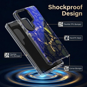 Funda Magnética Holográfica IMD con Patrón <span class=keywords><strong>de</strong></span> Serpiente Azul para Samsung S26 Ultra, Antiamarillamiento, Antigolpes, Protectora - Product Image 3