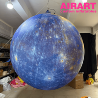 Ballon gonflable en PVC en forme de planète pour décoration suspendue, modèles de planètes personnalisés variés pour idées de fête