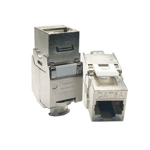 Giắc Cắm Rj45 Không Công Cụ UTP Không Công Cụ 180 Độ Cat6a Mô-đun Hợp Kim Kẽm Giắc Cắm Keystone Cat6a - Product Image 1