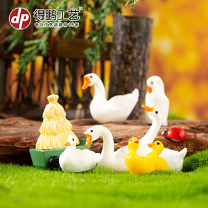 Adornos de Resina de Pato en Miniatura, Figura de Animal Realista, Decoración para el Hogar, Manualidades - Product Image 3