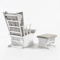 Meubles de pépinière à bascule en bois personnalisés pour la sieste planeur cerceau rembourré et chaise de pépinière confort ottoman