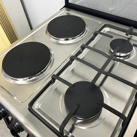 Cuisinière à gaz et électrique haut de gamme, quatre plaques, deux plaques électriques, deux brûleurs à gaz avec four