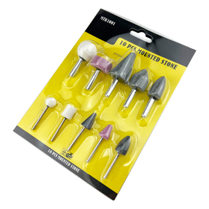 Juego <span class=keywords><strong>de</strong></span> 10 piezas <span class=keywords><strong>de</strong></span> puntas abrasivas <span class=keywords><strong>de</strong></span> piedra montadas con vástago <span class=keywords><strong>de</strong></span> 6 mm para herramientas rotativas Dremel, pulido <span class=keywords><strong>de</strong></span> metal y desbarbado - Product Image 6