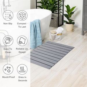 Tapis de bain en diatomite de qualité supérieure, très absorbant, facile à nettoyer, adapté aux modes de vie actifs dans une salle de bain contemporaine - Product Image 4