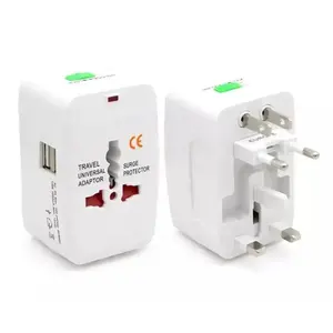 EU/AU/UK/US portable charger travel adaptor With Dual USB Charger All in One Multi conversion Power Plug travel adapter