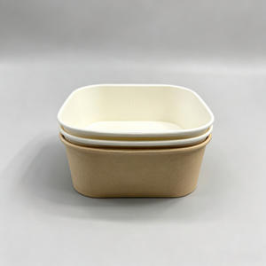 Tazón de papel para uso comercial con tapas laminadas en PE, impreso en 0-8 colores, tamaño y peso personalizados, con logo, para servicio de comida rápida - Product Image 3
