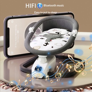 Silla Mecedora Eléctrica de Tela Afelpada para Bebés, Cama Mecedora, Tumbona para Bebés, Cuna para Recién Nacidos de 0 a 12 Meses, Ayuda para un Sueño Tranquilo - Product Image 4