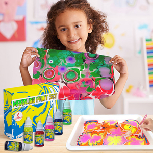 Stazione Creativa per Hydro-Dipping, Set Vibrante per Marmorizzazione su <span class=keywords><strong>Carta</strong></span> Suminagashi, Materiale Educativo per Arte Ebru, Unità di Risorse per Attività - Product Image 4