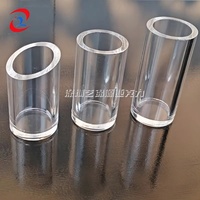 Klare runde Acryl rohrbox anpassen Form größe Lucite Box Kreis Kunststoff Aufbewahrung vitrine