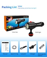 Lampe de plongée ARCHON S14V en acier inoxydable 1400LM CREE 5000K LED sous-marine 100m avec interrupteur magnétique pour photographie et vidéo