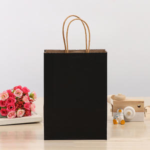 Sacs en papier kraft personnalisés avec poignée et logo imprimé pour restaurants, boutiques de vêtements, idéaux pour la publicité et l'emballage de chaussures - Product Image 2