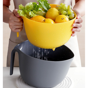 Séchoir à vaisselle jetable 2 en <span class=keywords><strong>1</strong></span> Écologique Organisateur de bols de rangement pour évier avec ensemble de bols de rangement pour mélanger <span class=keywords><strong>Passoire</strong></span> pour camping - Product Image 3