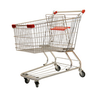 Chariot de supermarché de style européen pour enfants, chariot de supermarché en plastique galvanisé de différentes couleurs