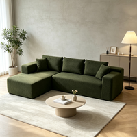 Ensemble de canapés modernes en L, design modulaire entièrement en mousse, pour salons de villas et d'appartements