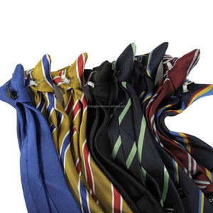 <span class=keywords><strong>Cravate</strong></span> pour hommes cravates à clipser solide uniforme pré-attaché réglable sangle de cou <span class=keywords><strong>cravate</strong></span> pour hommes pour mariage affaires formelles - Product Image 3