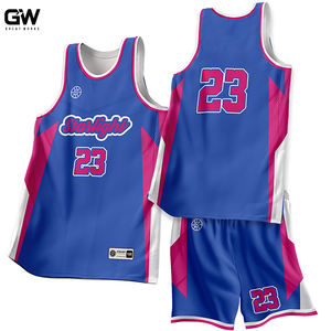 Jersey Basket Poliester Berkualitas Tinggi, Unisex, Dapat Disesuaikan, Cepat Kering, Bernapas, Desain Cetak untuk Dewasa, Nama Tim Kustom - Product Image 2