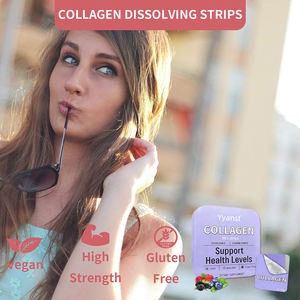 Bandes buvables de vitamines sans sucre OEM/ODM pour soutenir les articulations, la flexibilité de la peau, le blanchiment, supplément de collagène végétalien, sans gluten, naturel - Product Image 2