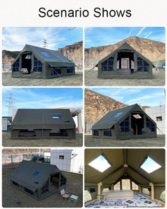 露营双层四季充气帐篷带打气筒一居室可容纳6-8人防水快速打开和安装方便 - Product Image 6