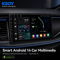 KSOY-TS18 Autoradio Android DVR Navigation Audio Voiture Android 6+128G Caméra 360 Double BT Écran Tactile Carplay Sans Fil Universel