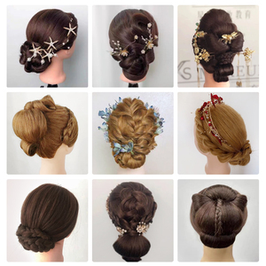 Best Quality Synthetic Fiber Hair Doll <strong>Styling</strong> <strong>Head</strong> Mannequin Cosmetology Braiding Training Manikin <strong>Head</strong> - Product Image 6