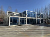Maison conteneur portable en structure acier, pliable, avec isolation thermique et conception légère pour les opérations de secours en cas de catastrophe