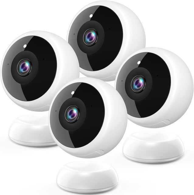 4-Pack Wireless Security Camera 2K AI Motion Detection Battery-Powered Easy Setup 2-Way Audio 110 Wide Angle IR Night Vision