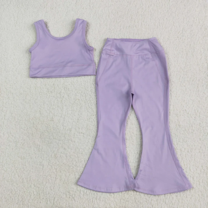 Ensemble 2 pièces décontracté et respirant pour filles : débardeur sans manches et pantalon évasé – Collection Printemps-Été (Vente en gros) - Product Image 4