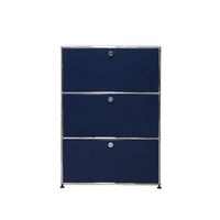 Mueble de Almacenamiento Modular Personalizado de 3 Niveles con Marco de Acero Inoxidable y Cerradura para Sala de Estar
