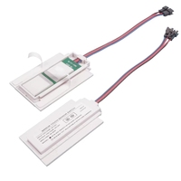 Miroir de salle de bain intelligent DC12V avec variateur tactile, anti-buée, IP22, double bouton, capteur capacitif