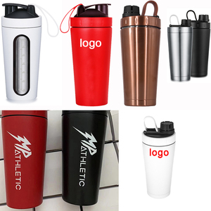 500ml 750ml en Stock al por mayor a estrenar 304 de acero inoxidable frasco de vacío Shaker Gym Metal Acero inoxidable proteína Shaker botella - Product Image 1