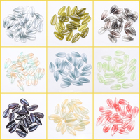 Zhubi coloré cristal pêche feuilles perles pour filles 26MM dégradé couleurs cristal feuille pendentif perles de verre pour la fabrication de bricolage