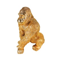 Sculpture d'animal gorille en résine faite à la main, style art populaire européen et américain, pour la décoration de la maison