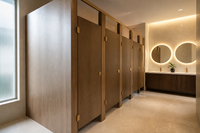 Solutions pour les cabines de toilettes destinées à l'aménagement de toilettes dans les aéroports, centres commerciaux et restaurants