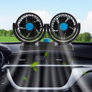 Ventilador de Coche de Doble Cabezal de 24V/12V, Rotación de 360 Grados, Potente y Silencioso, 2 Velocidades Ajustables, Ventilador de Aire de Refrigeración Automática con Viento Fuerte - Product Image 2
