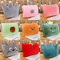 Cartoon dieren knuffel kussen handwarmer met PP katoenen vulling voor meisjes, winter slaap hamster