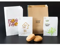 Papier kraft recyclable résistant à l'huile et aux produits chimiques, prêt à l'emploi, à fond pointu, jetable, pour les aliments frits, les barbecues, les crêpes grillées à la main