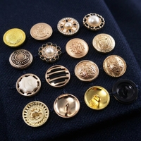 Boutons en alliage de zinc gravés sur mesure avec logo OEM ODM, boutons en métal de haute précision dorés pour costume, blazer, manteau de créateur