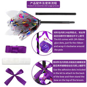 Balai de sorcière à LED détachable pour Halloween Vente à chaud <span class=keywords><strong>Kweichow</strong></span> Moutai Party Décoration Mesh Broom - Product Image 5